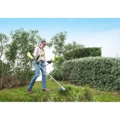 RYOBI - 18V ONE+ Röjsåg - styrstång - Ø vajer 1 x 1,6 mm - 3-tandat Tri-Arc™-blad 20 cm + 4,0 Ah batteri och laddare - RBC18X20B4F