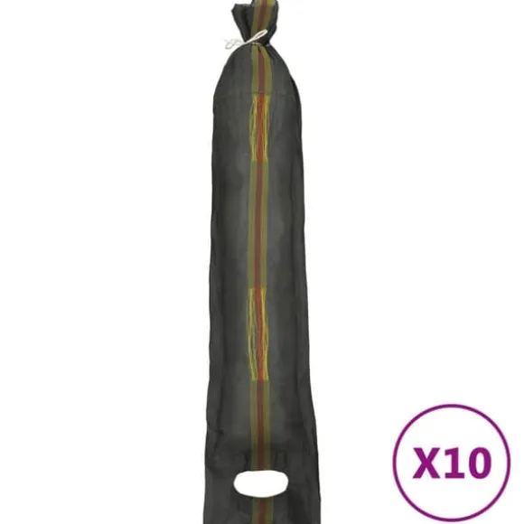 Sandsäckar 10 st mörkgrön 103x25 cm HDPE