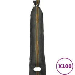 Sandsäckar 100 st mörkgrön 103x25 cm HDPE