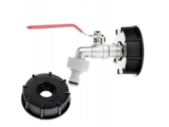 Sats - IBC-mutter S60x6 + kran 1/2" med utlopp till GZ 3/4" + nippel för snabbkoppling - mauser (40)