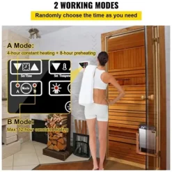 Sauna Kontroller - UKIKI - Modell 1 - 3 till 9 kW - Digitalskärm - Överhettningsskydd