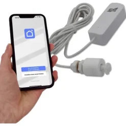 Schabus 200150 WWD 150 Wireless Float switch Vattendetektor Med app-styrning, med flottörbrytare batteri