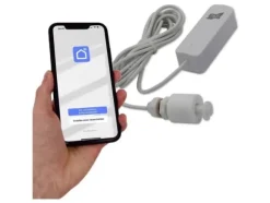 Schabus 200150 WWD 150 Wireless Float switch Vandsensor med App-styring, med svømmekontakt Batteridrevet