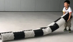 Schackbräde i gummi för schack och dam utomhus/trädgård (30 cm kvadrat)