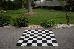 Schackbräde i gummi för trädgården 20 cm - fyrkantigt 21 cm