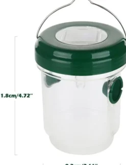 Set med 2 hängande utomhus getingfällor med LED-ljus Återanvändbara