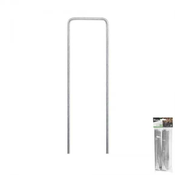 Set med 5 produkter. Galvanized metal pin in the shape of "U" width 3cm / height 20cm