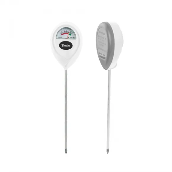Set med 3 produkter. PH-mätare för jord White Line, oval