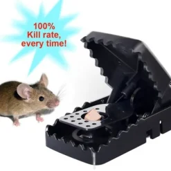 Set med 6 återanvändbara musfällor / musfälla, råttfälla med exakt utlösning