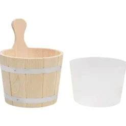 Set med hink och skopa för bastu - vidaXL - Massivt furu - 5L - Hållbar - Praktisk