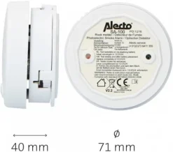 Set med mini-rökdetektorer (2 st.) Alecto SA-102