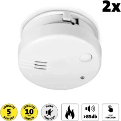 Set med mini-rökdetektorer (2 st.) Alecto SA-102