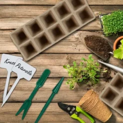 Set med såkrukor, 5x3,5x3,5 cm, Brun