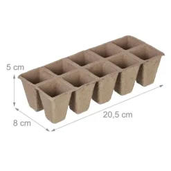 Set med såkrukor, 5x3,5x3,5 cm, Brun