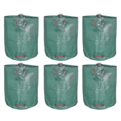 SHOP-STORY - GARDEN BAG 6x: 6 XXL vikbara trädgårdsväskor - 272L i robust PP med band