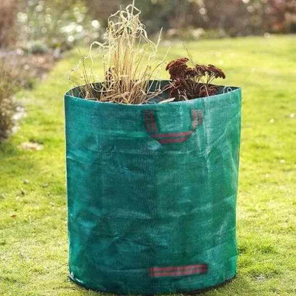 SHOP-STORY - GARDEN BAG 3x: 3 XXL hopfällbara trädgårdsväskor - 272L i robust PP med band