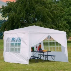 Sidoset för paviljong, 300x200 cm, Vit