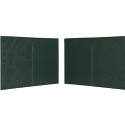 Sidoväggar till partytält 2-pack med dragkedja | Färg: Grön | Material: PE
