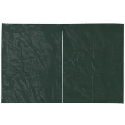 Sidoväggar till partytält 2-pack med dragkedja | Färg: Grön | Material: PE