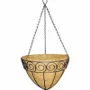 Siena Garden Cone Design J58089 #####Hängeampel Stål, Kokos Sort, Natur