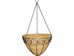 Siena Garden Cone Design J58089 #####Hängeampel Stål, Kokos Sort, Natur