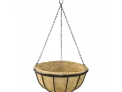 Siena Garden Wrought J58085 #####Hängeampel Stål, Kokos Sort, Natur