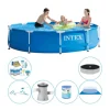 Simbassängskombinationsset - Intex metallram Rund 305x76 cm