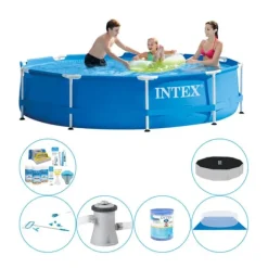 Simbassängskombinationsset - Intex metallram Rund 305x76 cm