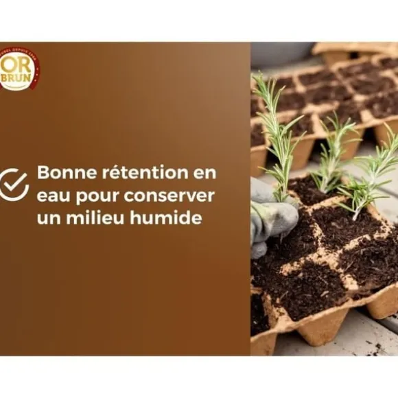 Såjord - BROWN GOLD - OBRTSEM6U - 6L - Förbättrar dränering - Optimal vattenretention