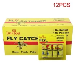 Skadedjursfälla, fluga Klibbigt papperstejp Starkt lim Flygande insektsmyggfångare rulltejp DIN889- 12st[F49914]