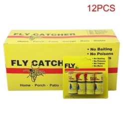 Skadedjursfälla, fluga Klibbigt papperstejp Starkt lim Flygande insektsmyggfångare rulltejp Lätt att - 12st[D4595]