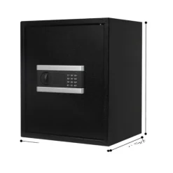 Säkerhetsskåp, tungt stål, väggmonterat och golvstående,svart