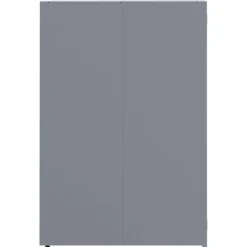 Skjul för sopkärl för 2 platser - Förvaring i stål | Färg: Grå | Storlek: 138x79x117 cm