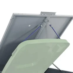 Skjul för sopkärl för 2 platser - Förvaring i stål | Färg: Grå | Storlek: 138x79x117 cm