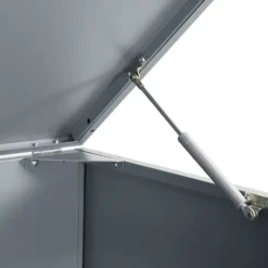 Skjul för sopkärl för 2 platser - Förvaring i stål | Färg: Grå | Storlek: 138x79x117 cm