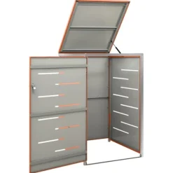 Skjul till ett sopkärl 69x77,5x112,5 cm rostfritt stål