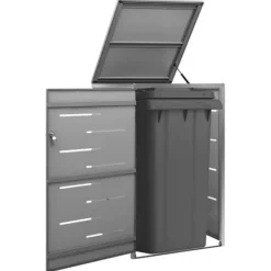 Skjul till ett sopkärl 69x77,5x112,5 cm rostfritt stål