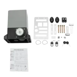 Skjutportöppnare, 750 W effekt, 2000 kg kapacitet, 6 m längdkapacitet,silver