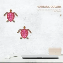 Sköldpadda Väggdekor Trädgård prydnad 30,3x28x1,8cm - Grön