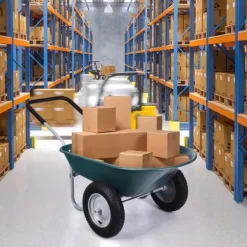 Skottkärra Trädgårdsvagn, 145x65x65 cm, Grön