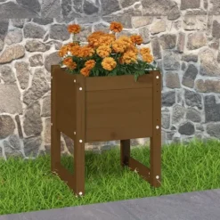 Skrivbord honungsbrun 40x40x52,5 cm massiv furu