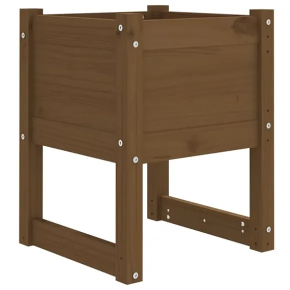 Skrivbord honungsbrun 40x40x52,5 cm massiv furu