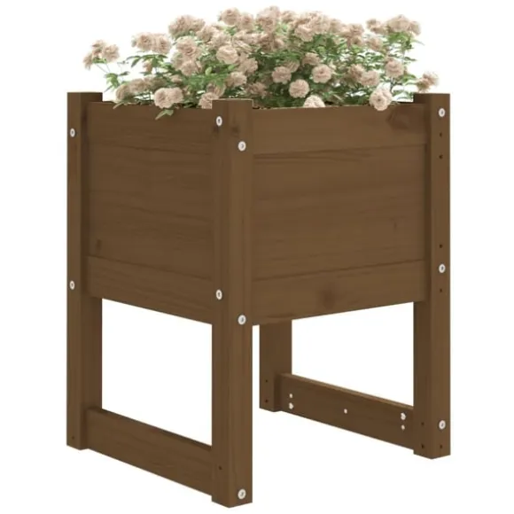 Skrivbord honungsbrun 40x40x52,5 cm massiv furu