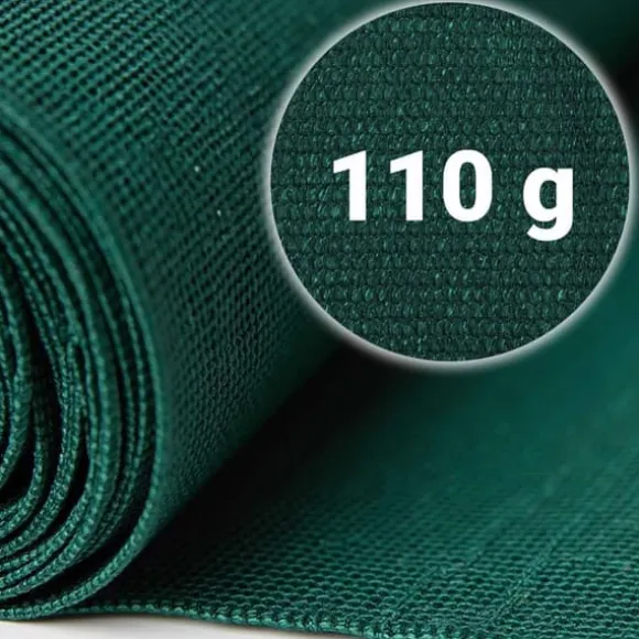 Skuggnät 1,5x50m 110 g/m2 + 50 klämmor gröna