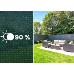 Skuggnät 1,5x50m 140g/m2 + 50 klämmor gröna