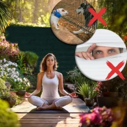 Skuggnät 1,5x25m 140g/m2 + 50 klämmor gröna