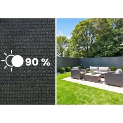 Skuggnät 1,5x25m 140g/m2 + 50 klämmor grå