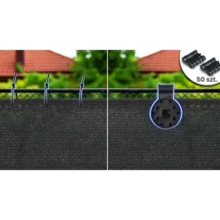 Skuggnät 1,5x25m 140g/m2 + 50 klämmor grå