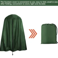 Skyddsöverdrag för trädgårdsfontän, silverbelagd oxfordduk, vattentät, vindtät, fontänskydd