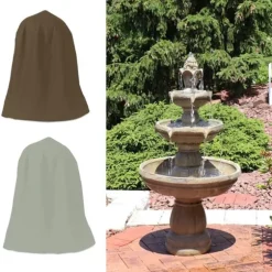 Skyddsöverdrag för trädgårdsfontän, silverbelagd oxfordduk, vattentät, vindtät, fontänskydd